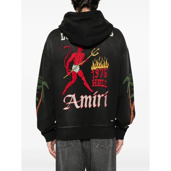 25FW 아미리 후드 티셔츠 AMJYHD1122 BLACK - AMIRI