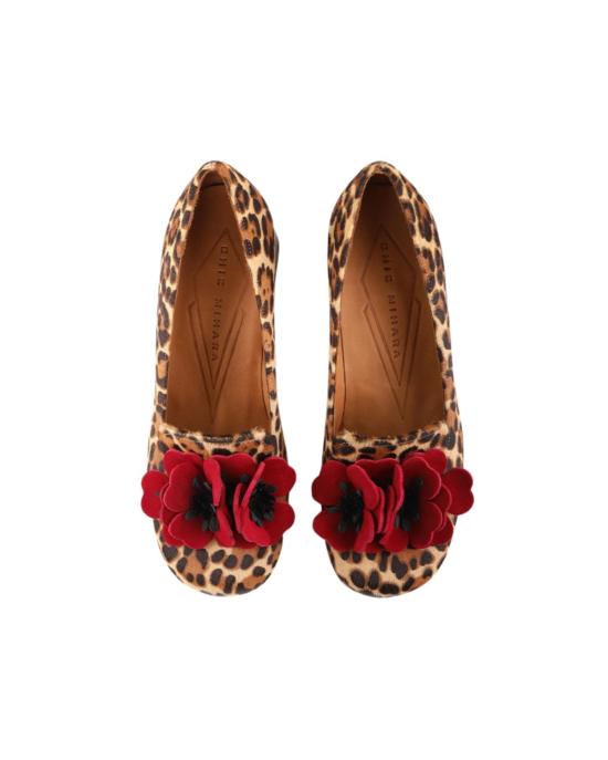  치에 미하라 힐/펌프스 미하라 치에 무카이 레오파드 힐 핑키 레오파드/안테 로조 - CHIE MIHARA