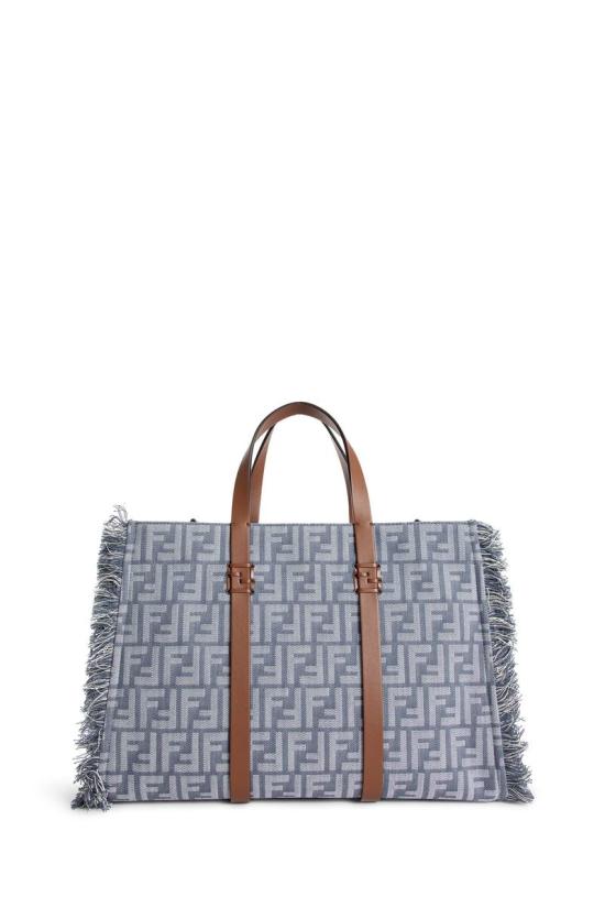 25FW 펜디 데님 이펙트 FF 자카드 썸머 토트백 8BH435AUT4 F1SXQ BLUE