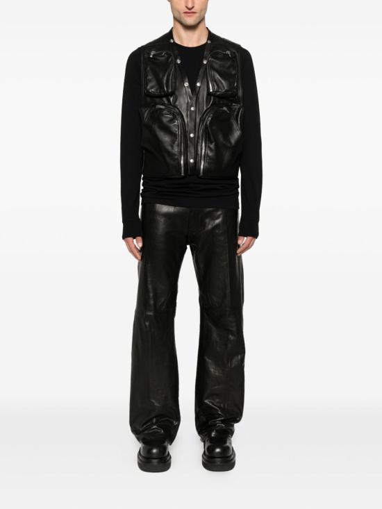 25FW 릭 오웬스 베스트 RU02E1767 LBY 09 Black - RICK OWENS