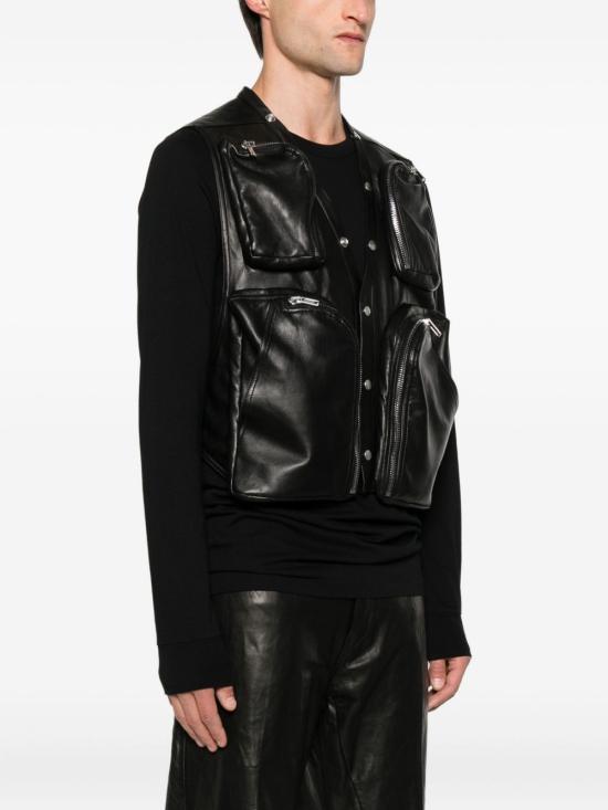 25FW 릭 오웬스 베스트 RU02E1767 LBY 09 Black - RICK OWENS