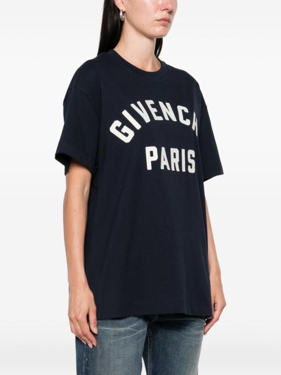25FW 지방시 반팔 티셔츠 BW70FM3YRS 411 Blue - GIVENCHY
