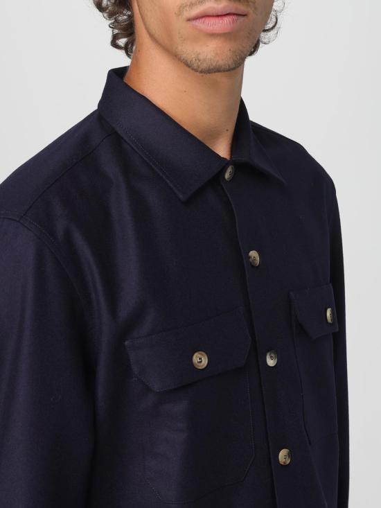 25FW 브루넬로 쿠치넬리 긴팔 셔츠 M038P0720 C331 Navy - BRUNELLO CUCINELLI