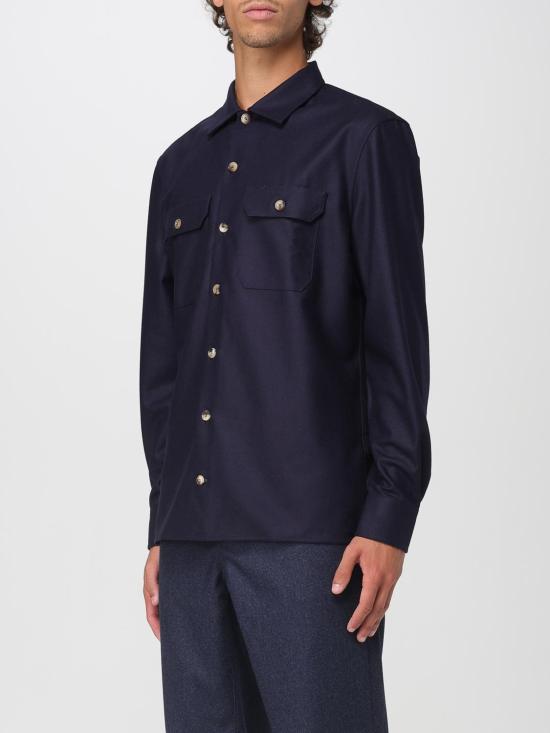 25FW 브루넬로 쿠치넬리 긴팔 셔츠 M038P0720 C331 Navy - BRUNELLO CUCINELLI