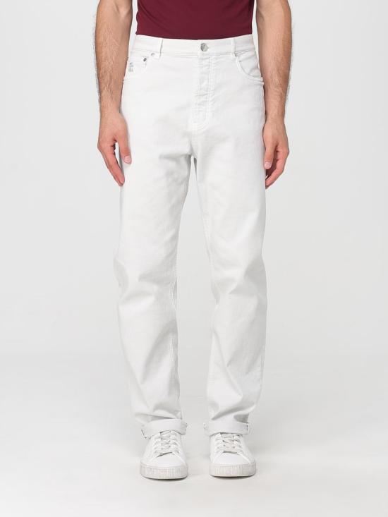 25FW 브루넬로 쿠치넬리 데님 팬츠 M277UO1090 C7023 White