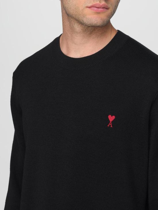 25FW 아미 ADC 크루넥 스웨터 HKS826001 009 Black - AMI