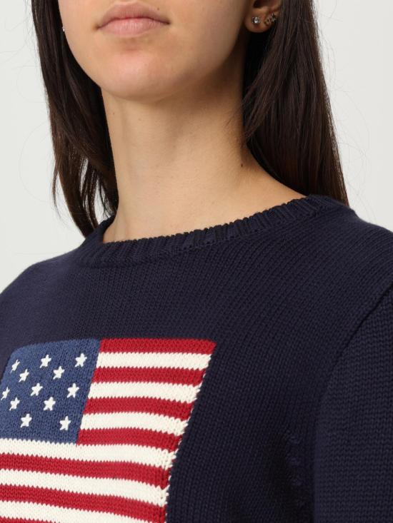 26FW 폴로 랄프로렌 아이코닉 플래그 스웨터 211896939 001 Blue - POLO RALPH LAUREN