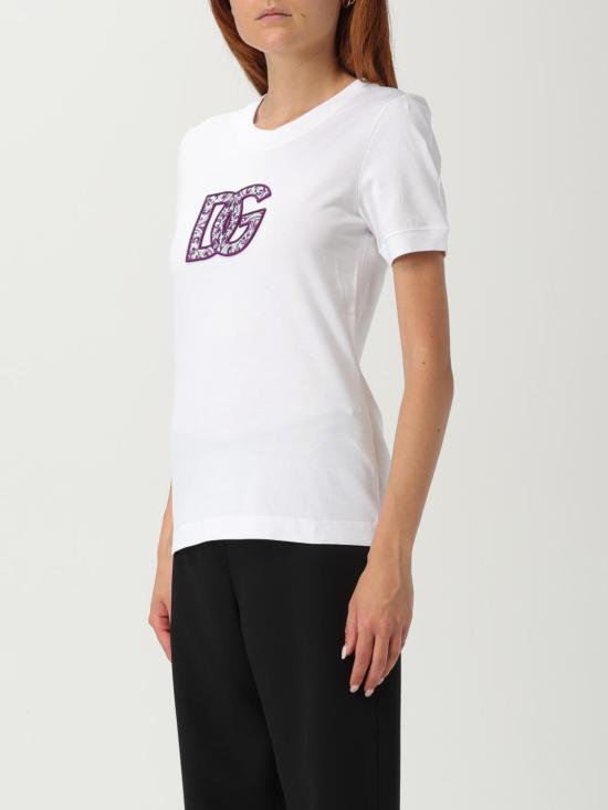 25FW 돌체앤가바나 반팔 티셔츠 F8N08ZGDC6U W0800 White - DOLCE & GABBANA