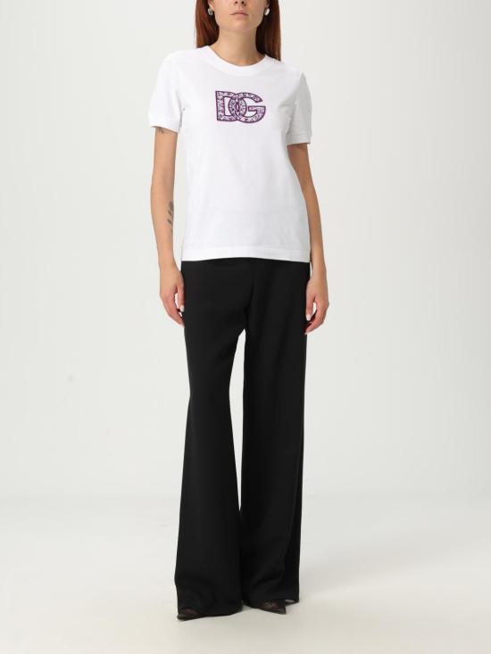 25FW 돌체앤가바나 반팔 티셔츠 F8N08ZGDC6U W0800 White - DOLCE & GABBANA