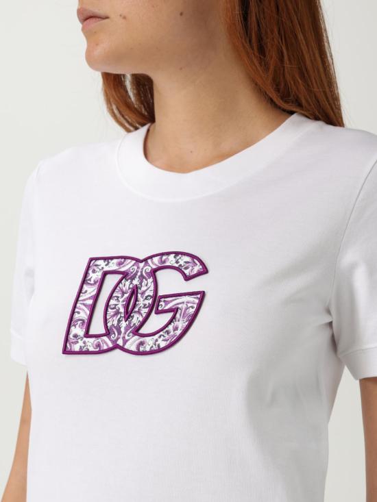 25FW 돌체앤가바나 반팔 티셔츠 F8N08ZGDC6U W0800 White - DOLCE & GABBANA