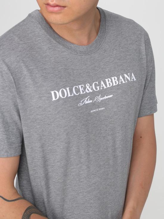 25FW 돌체앤가바나 프린트 코튼 티셔츠 G8RN8TG7O9Y S8291 Grey - DOLCE & GABBANA