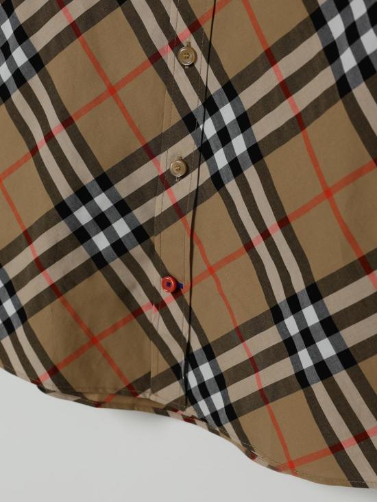 25FW [키즈] 버버리 셔츠 8088966 B9368 Beige - BURBERRY
