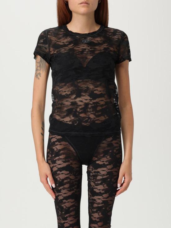 25FW 디젤 반팔 티셔츠 A183150DRAK 900 Black