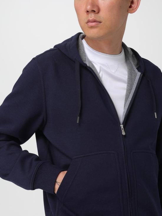 25FW 브루넬로 쿠치넬리 집업 스웨트셔츠  MM8319069G C1265 Blue - BRUNELLO CUCINELLI