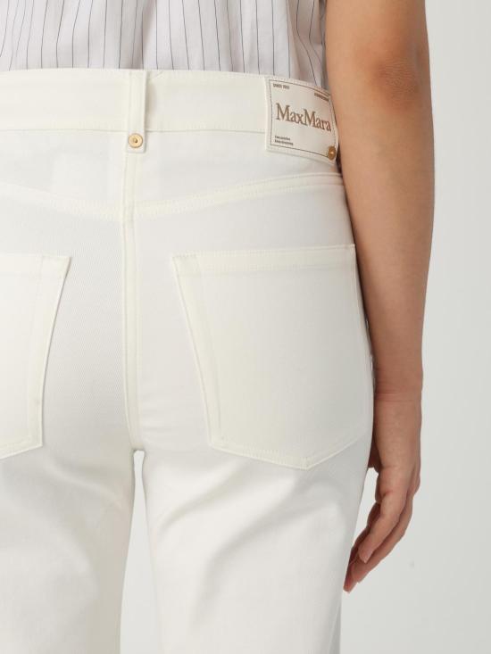 25FW 에스막스마라 스트레이트 팬츠 2529136011600 001 White - 'S MAX MARA