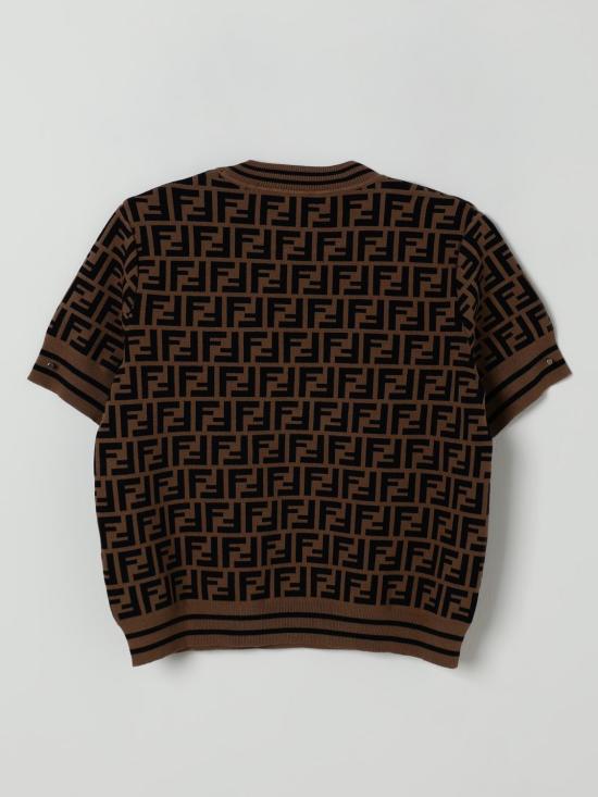 25FW [키즈] 펜디 풀오버 JFG069AEYD F15B6 Tobacco - FENDI