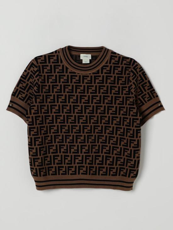 25FW [키즈] 펜디 풀오버 JFG069AEYD F15B6 Tobacco