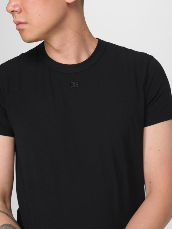 25FW 돌체앤가바나 반팔 티셔츠 G8SX0ZG7PIY N0000 Black - DOLCE & GABBANA