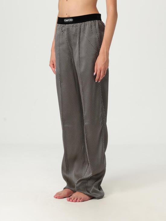 25FW 톰포드 로고 밴딩 파자마 팬츠 PAW397FAP236 ZBLAW Black - TOMFORD
