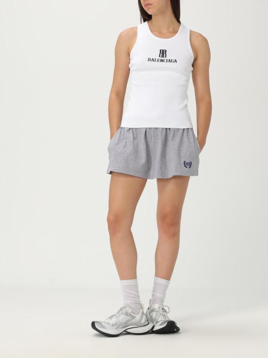 25FW 발렌시아가 민소매 티셔츠 835500T5231 9040 White - BALENCIAGA