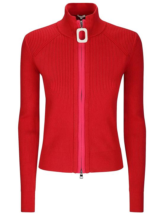 25FW JW앤더슨 가디건 KW1353YN0398 445 CRIMSON RED