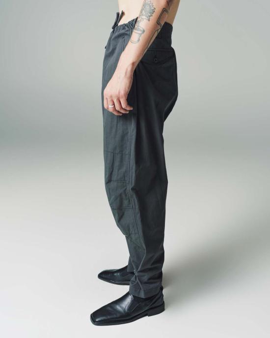  르메르 스트레이트 팬츠 맥시 밀리터리 팬츠 앤트라사이트 브라운 - LEMAIRE