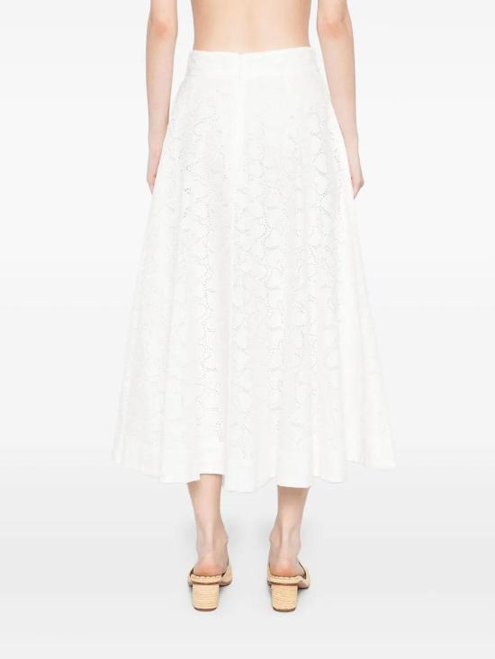 26SS 짐머만 미디 스커트 2540SR251IVO White - ZIMMERMANN