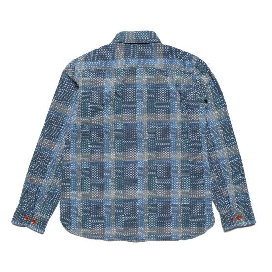  Studio D'Artisan 데님 셔츠 스튜디오 다르티잔 5651 사시코 보로 노라기 워크 - STUDIO D'ARTISAN