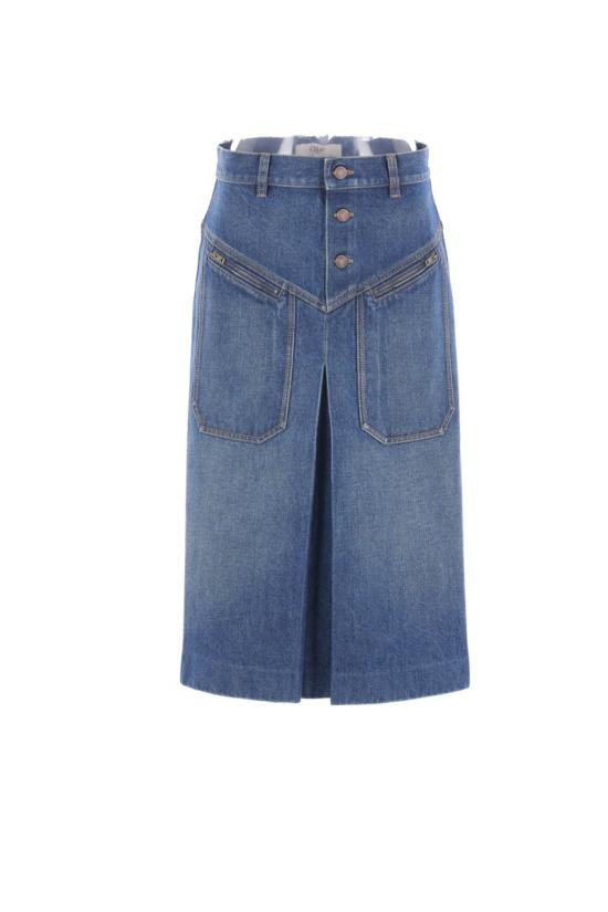 25FW 끌로에 스커트 CH25ADJ01251427 HAZY BLUE