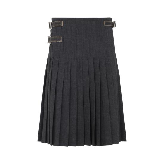 25FW 프라다 미디 스커트 P103ZESOOO 17N1 F0480 ARDESIA - PRADA