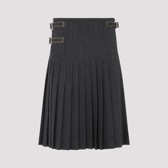 25FW 프라다 미디 스커트 P103ZESOOO 17N1 F0480 ARDESIA - PRADA