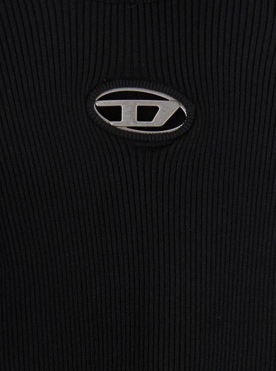 25FW 디젤 M-발라리 오발 D 립 니트 비스코스 블렌드 탑 A153280DLAX9XX Black - DIESEL