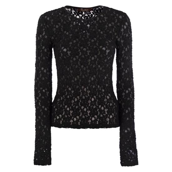 25FW 막스마라 스튜디오 긴팔 티셔츠 2526946041600 BLACK