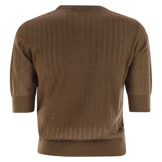 25FW 막스마라 스튜디오 반팔 티셔츠 2526366011600 CAMEL - MAX MARA STUDIO