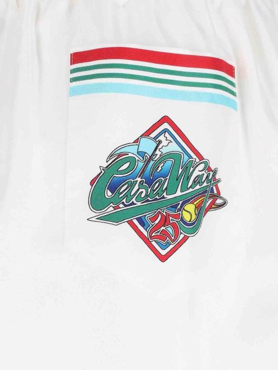  카사블랑카 숏팬츠 MS25TR01204CASAWAYWORLDSERIES White - CASABLANCA