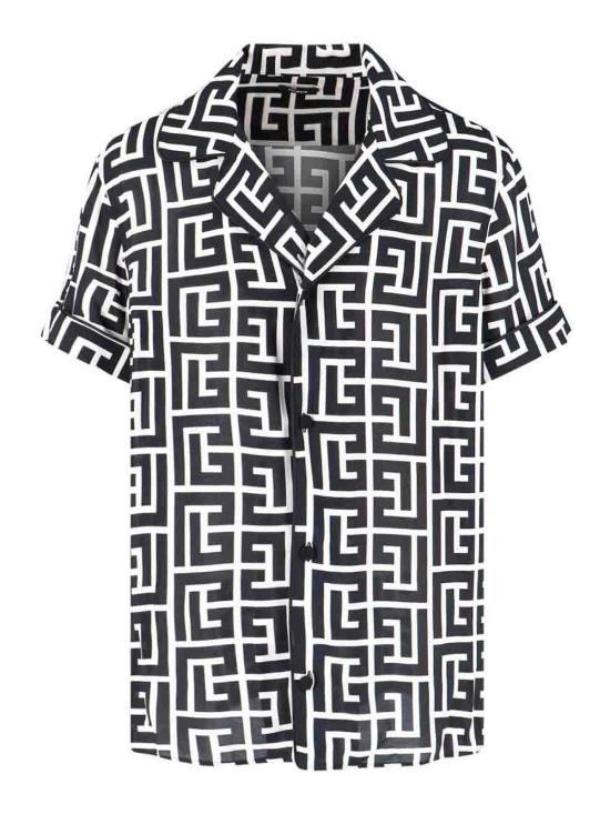 26SS 발망 반팔 셔츠 FH1HN011VD01GFE Black