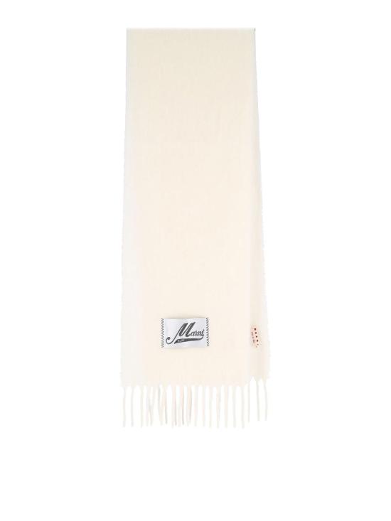 25FW 마르니 터콰이즈 알파카 스카프 SCMC0059Y0UTW91800W03 White