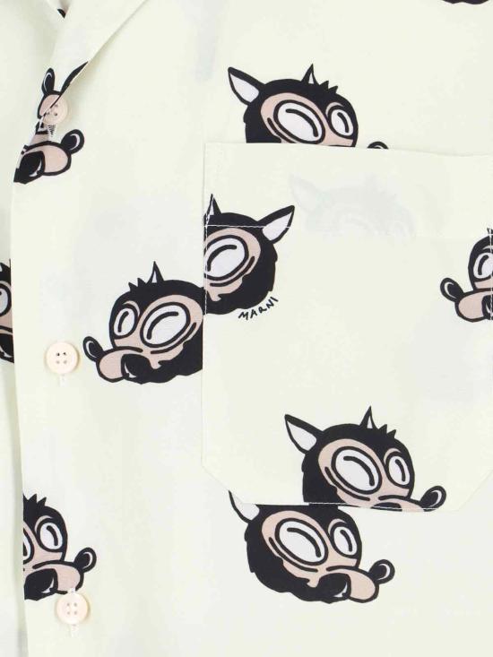 25FW 마르니 반팔 셔츠 CUMU0213A5UTVA51WOW09 White - MARNI