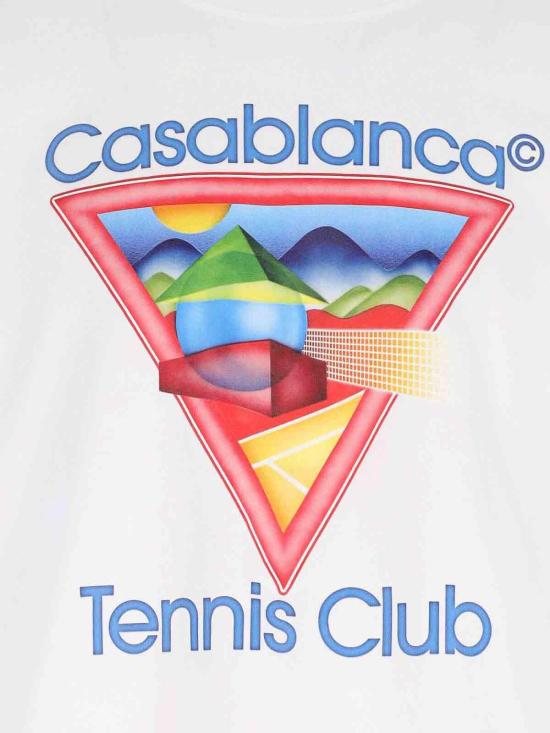  카사블랑카 반팔 티셔츠 MPF25JTS00101TENNISCLUBICON White - CASABLANCA