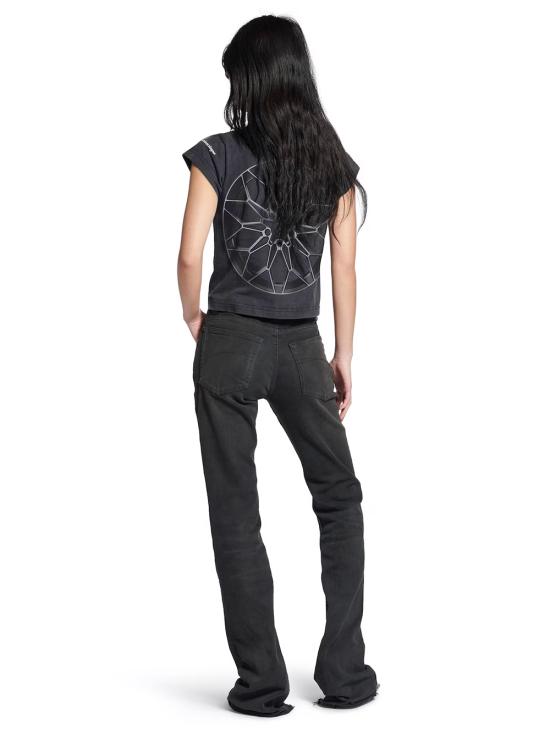 25FW 발렌시아가 데님 팬츠 838692 TSWC3 8582 BLACK GREEN RED - BALENCIAGA