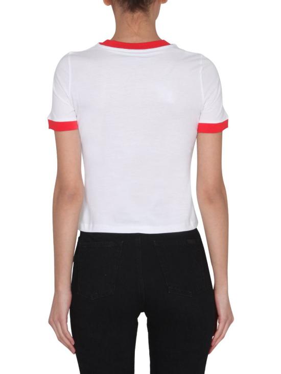  모스키노 반팔 티셔츠 0703 0541 1001 BIANCO MULTI - MOSCHINO