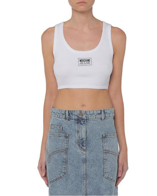 25FW 모스키노 민소매 티셔츠 0814 8766 0001 BIANCO - MOSCHINO