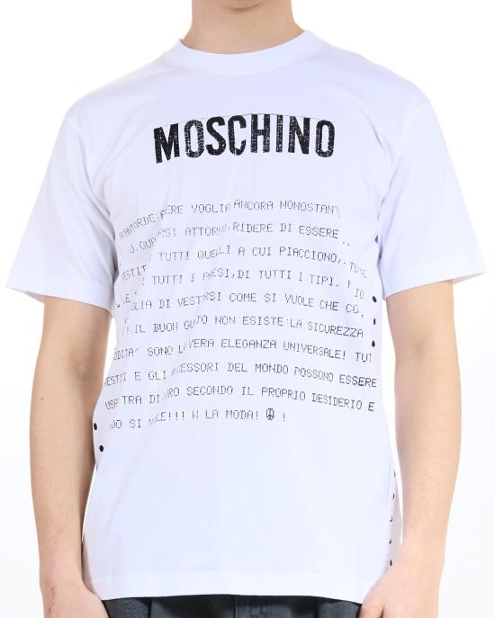 25SS 모스키노 반팔 티셔츠 0717 0241 1001 BIANCO - MOSCHINO