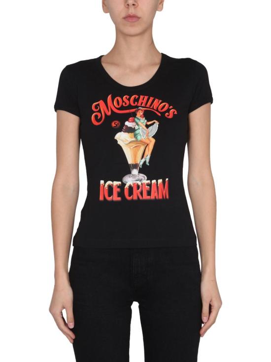  모스키노 반팔 티셔츠 0709 0541 1555 NERO - MOSCHINO