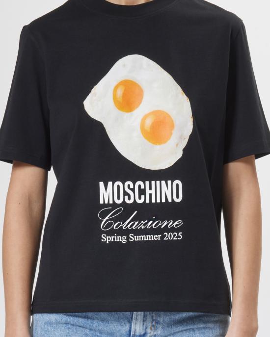 25SS 모스키노 반팔 티셔츠 0704 0541 1555 NERO MULTI - MOSCHINO