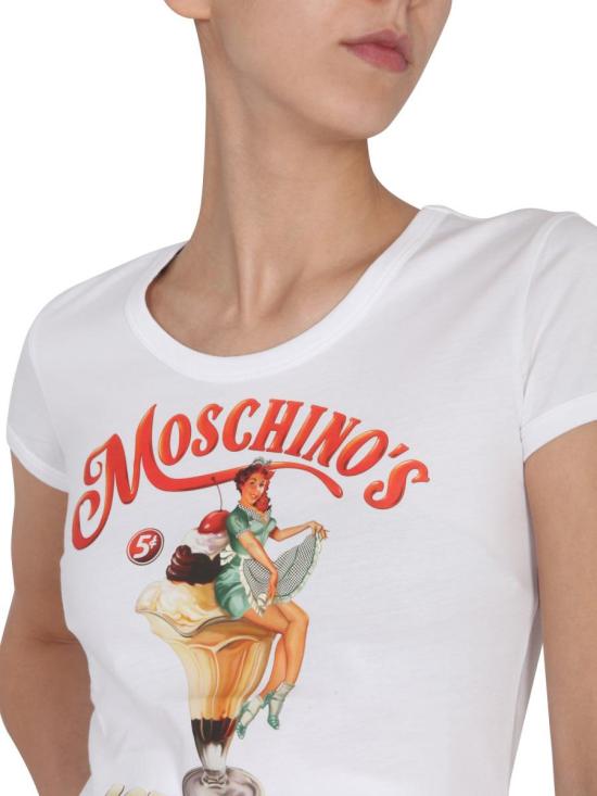  모스키노 반팔 티셔츠 0709 0541 1001 BIANCO - MOSCHINO