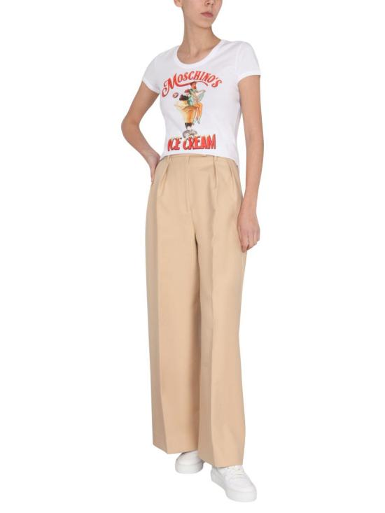  모스키노 반팔 티셔츠 0709 0541 1001 BIANCO - MOSCHINO