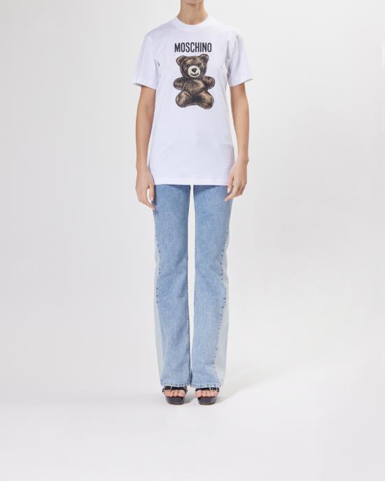 25SS 모스키노 반팔 티셔츠 0709 0541 1001 BIANCO - MOSCHINO