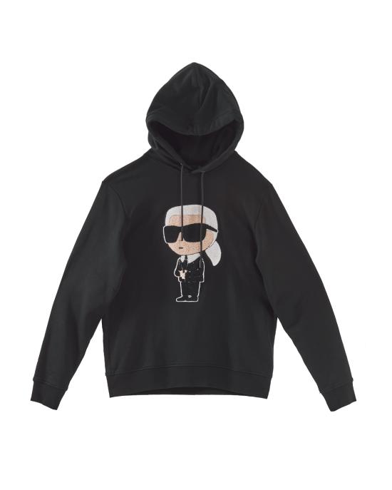 26SS 칼라거펠트 후드 티셔츠 705075 544950 990 NERO