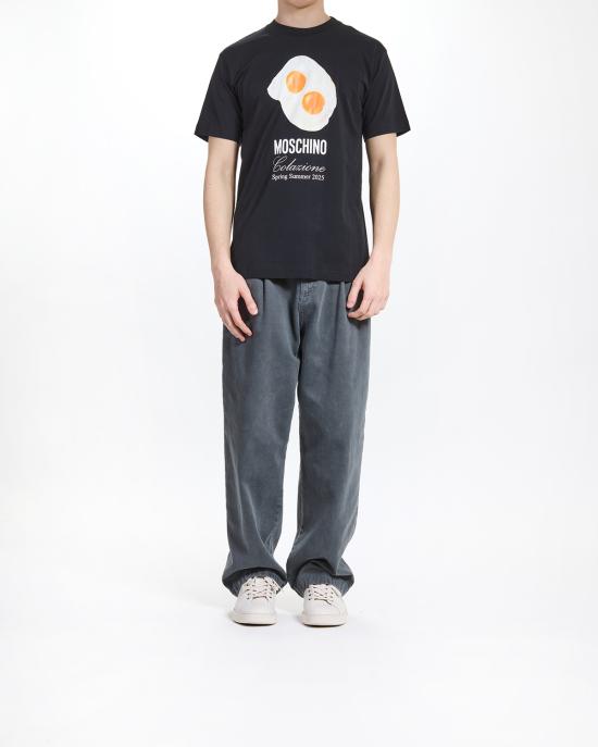 25SS 모스키노 반팔 티셔츠 0715 0241 1555 NERO - MOSCHINO
